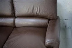 Pamono Set of French Three Seater Sofa and Armchair in Leather from Steiner, 1970 Sale