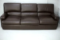 Pamono Set of French Three Seater Sofa and Armchair in Leather from Steiner, 1970 Sale