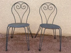 Pamono Set of Garden Chairs in Wrought Iron Best