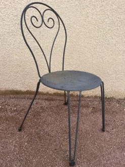 Pamono Set of Garden Chairs in Wrought Iron Best