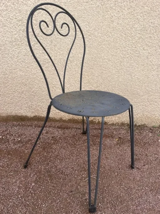 Pamono Set of Garden Chairs in Wrought Iron Best