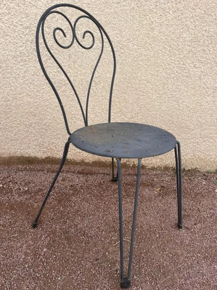 Pamono Set of Garden Chairs in Wrought Iron Best