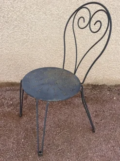 Pamono Set of Garden Chairs in Wrought Iron Best
