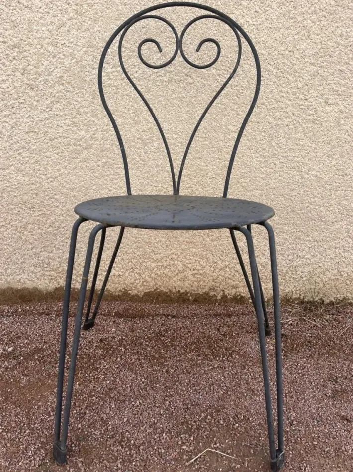 Pamono Set of Garden Chairs in Wrought Iron Best