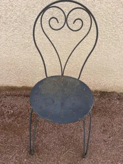 Pamono Set of Garden Chairs in Wrought Iron Best