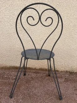 Pamono Set of Garden Chairs in Wrought Iron Best