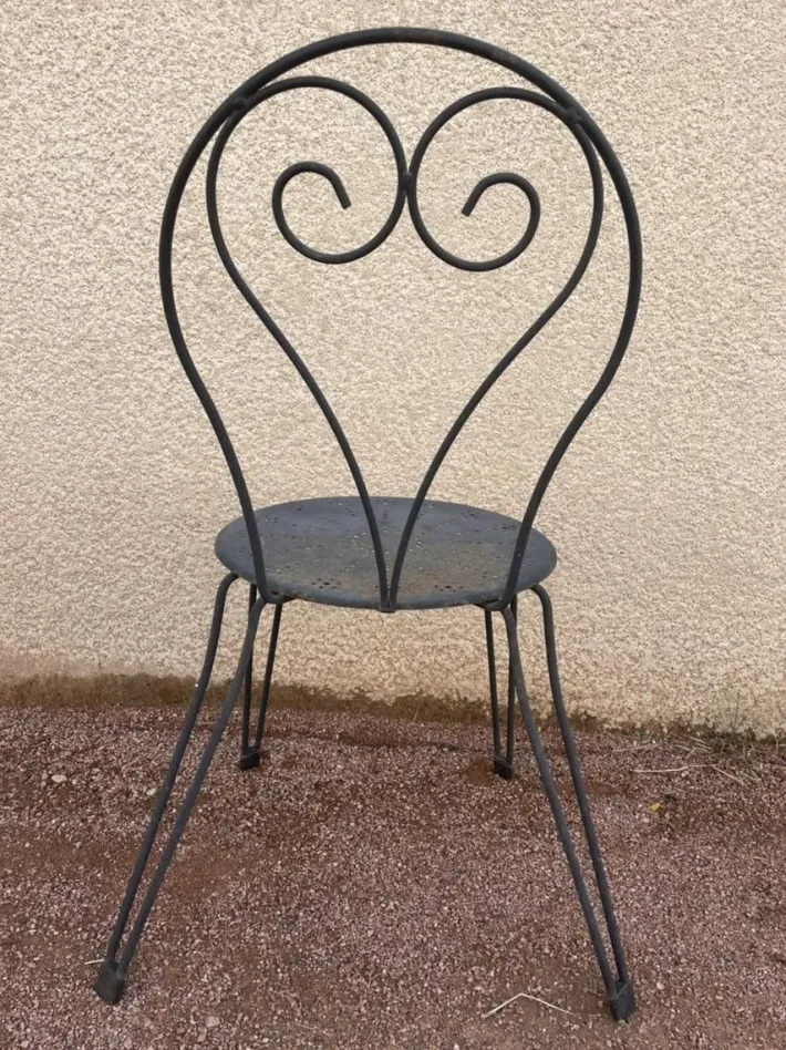 Pamono Set of Garden Chairs in Wrought Iron Best