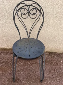 Pamono Set of Garden Chairs in Wrought Iron Best