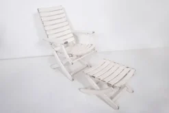 Pamono Set of Garden Lounge Chair with Footstool