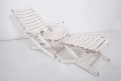 Pamono Set of Garden Lounge Chair with Footstool