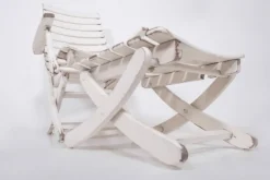 Pamono Set of Garden Lounge Chair with Footstool
