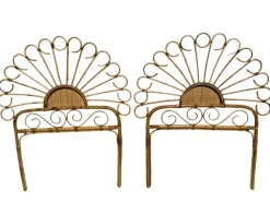 Pamono Set of Headboard in Bamboo and Rattan, Handcrafted Côte Dazur, France, 1960s Outlet