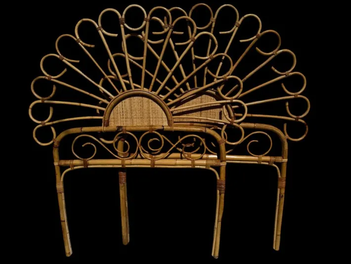 Pamono Set of Headboard in Bamboo and Rattan, Handcrafted Côte Dazur, France, 1960s Outlet