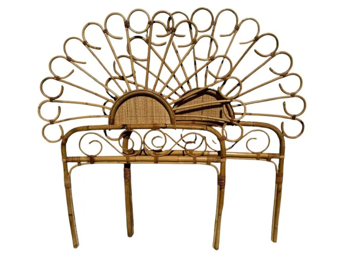 Pamono Set of Headboard in Bamboo and Rattan, Handcrafted Côte Dazur, France, 1960s Outlet