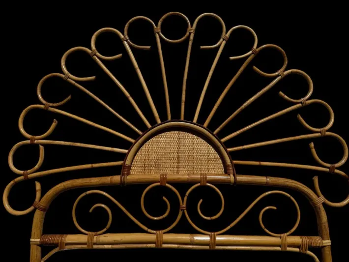 Pamono Set of Headboard in Bamboo and Rattan, Handcrafted Côte Dazur, France, 1960s Outlet