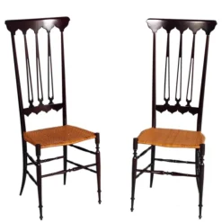 Pamono Set of High Back Chiavarina Chair by Gio Ponti for Sac Chiavari, 1950s Hot