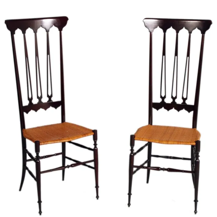 Pamono Set of High Back Chiavarina Chair by Gio Ponti for Sac Chiavari, 1950s Hot