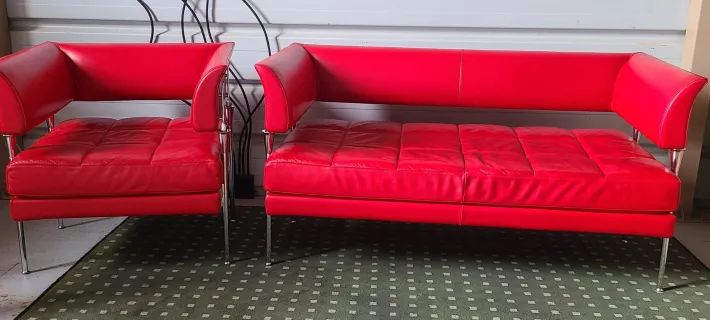 Pamono Set of Hydra Castor Sofa and Armchair from Poltrona Frau, 2001 New