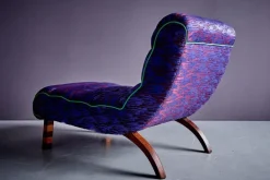 Pamono Set of Italian Chaise Lounge with Ottoman in Prelle Curated Fabric by Julia King, 1930s Discount