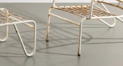 Pamono Set of Italian Deck Chair with Ottoman, 1950s Best