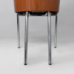 Pamono Set of Italian Modern Wood Metal and Leather King Costes Chairs by Philippe Starck, 1984 Sale