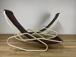 Pamono Set of Italian Painted Iron and Leather Deckchairs, 1950s Outlet