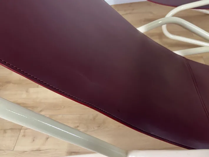 Pamono Set of Italian Painted Iron and Leather Deckchairs, 1950s Outlet