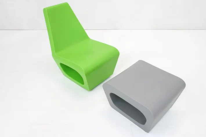 Pamono Set of Jellyfish Rocking Chair & Ottoman or Table by Wiel Arets for Quinze & Milan