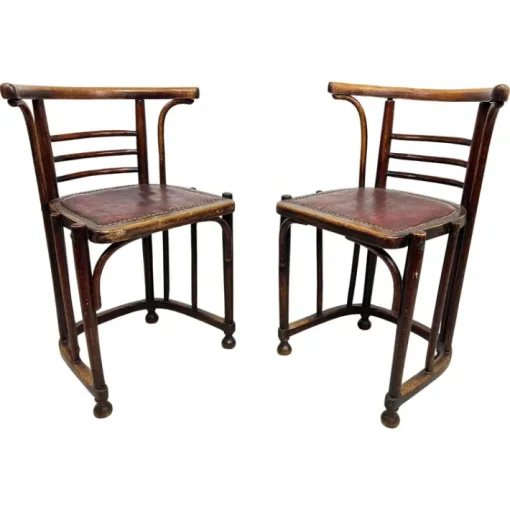 Pamono Set of Jugendstil Chairs by Josef Hoffmann, 1890s Outlet