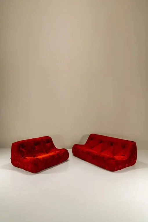 Pamono Set of Kali 3-Seater and 2-Seater Sofa by Michel Ducaroy for Ligne Roset, France, 1970s Clearance