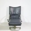 Pamono Set of Leather BMP 418 Swivel Chair and Ottoman from Rolf Benz, 1980s Sale