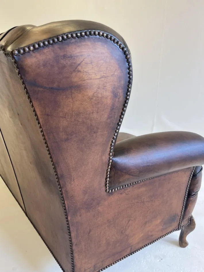 Pamono Set of Leather Sofa and Chair, Portugal, 1960s Best