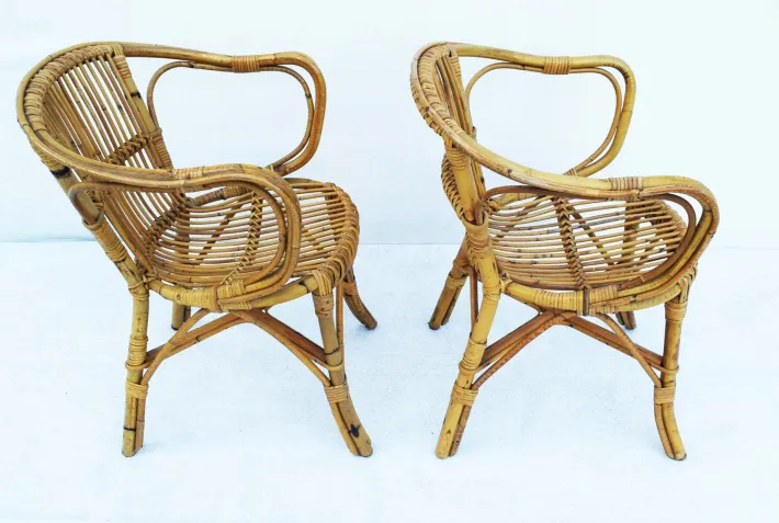Pamono Set of M753 Garden Armchairs from Gervasoni Udine, Italy, 1930s Hot