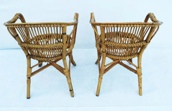 Pamono Set of M753 Garden Armchairs from Gervasoni Udine, Italy, 1930s Hot