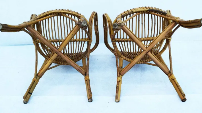 Pamono Set of M753 Garden Armchairs from Gervasoni Udine, Italy, 1930s Hot