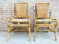 Pamono Set of Mid-Century Bamboo Chairs New