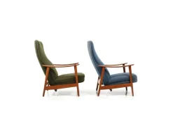 Pamono Set of Mid-Century Danish Teak Reclining Lounge Chairs, 1960s Discount