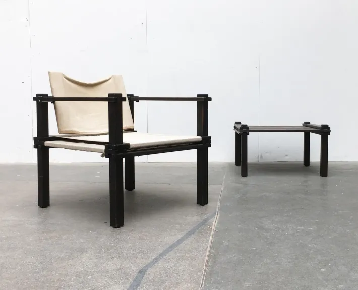 Pamono Set of Mid-Century Farmer Series Chair & Table Set by Gerd Lange for Bofinger, 1960s Online