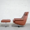 Pamono Set of Model 802 Lounge Chair and Ottoman by Werner Langenfeld for ESA, 1970s Outlet