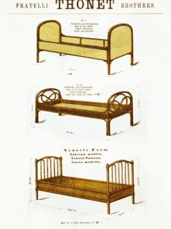 Pamono Set of Nr. 2 Beds from Thonet, 1879 Discount