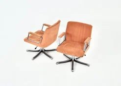 Pamono Set of P126 Office Chairs attributed to Osvaldo Borsani for Tecno, 1970s Clearance