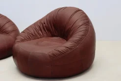 Pamono Set of Pangolin Leather Sofa and Armchair by Egg Designs, 2015 Outlet