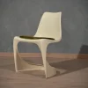 Pamono Set of Plastic White Chairs by Steen Ostergaard, 1970s New