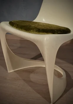 Pamono Set of Plastic White Chairs by Steen Ostergaard, 1970s New