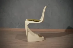 Pamono Set of Plastic White Chairs by Steen Ostergaard, 1970s New
