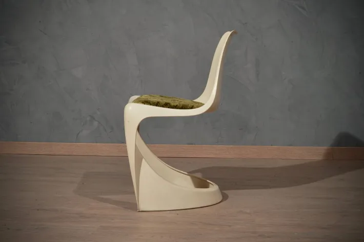 Pamono Set of Plastic White Chairs by Steen Ostergaard, 1970s New