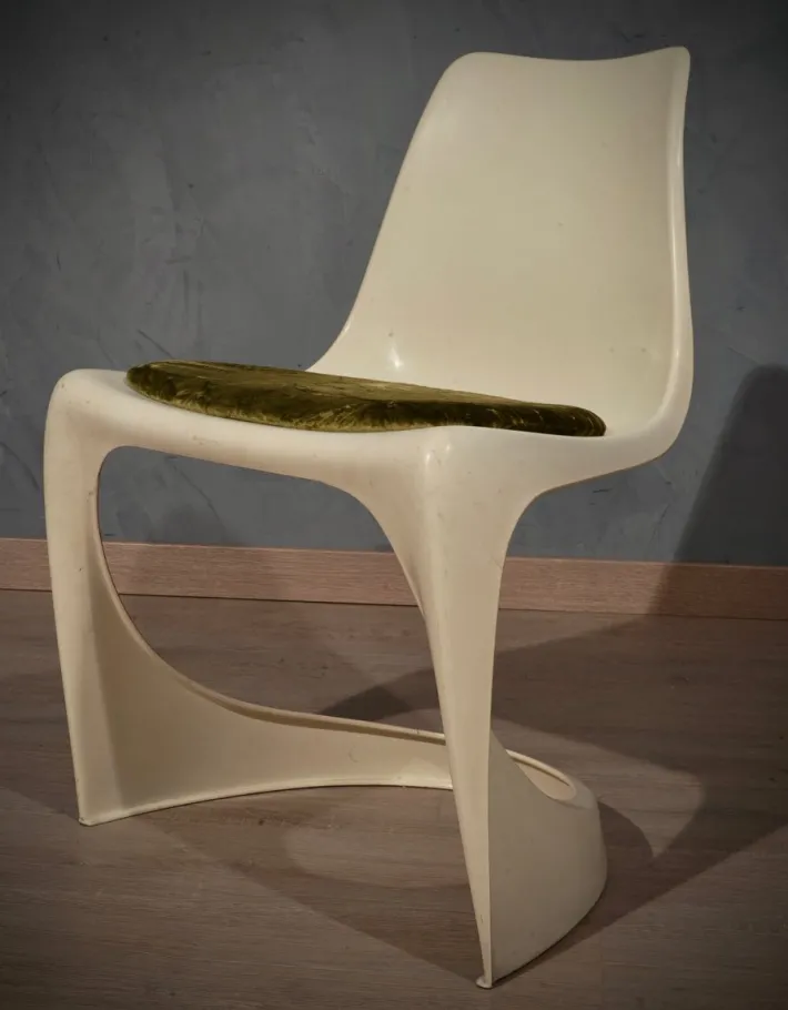 Pamono Set of Plastic White Chairs by Steen Ostergaard, 1970s New