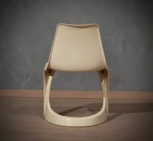 Pamono Set of Plastic White Chairs by Steen Ostergaard, 1970s New