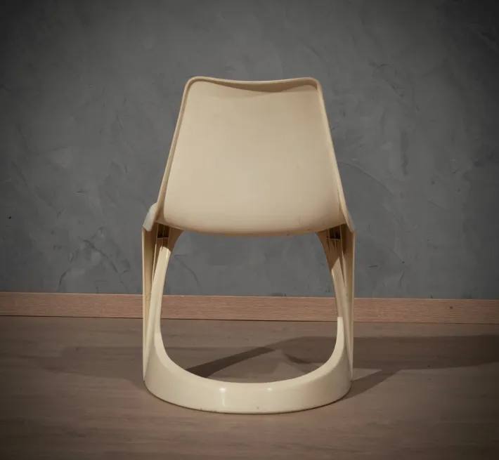 Pamono Set of Plastic White Chairs by Steen Ostergaard, 1970s New