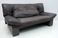 Pamono Set of Postmodern Sofa in Italian Leather by Nicoletti Salotti, 1980s Online
